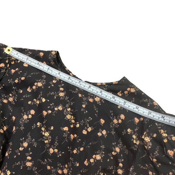 The Vampires Wife Earl Floral Ruffle Layered Midi Dress Black US 6 UK 10 - Picture 12 of 16